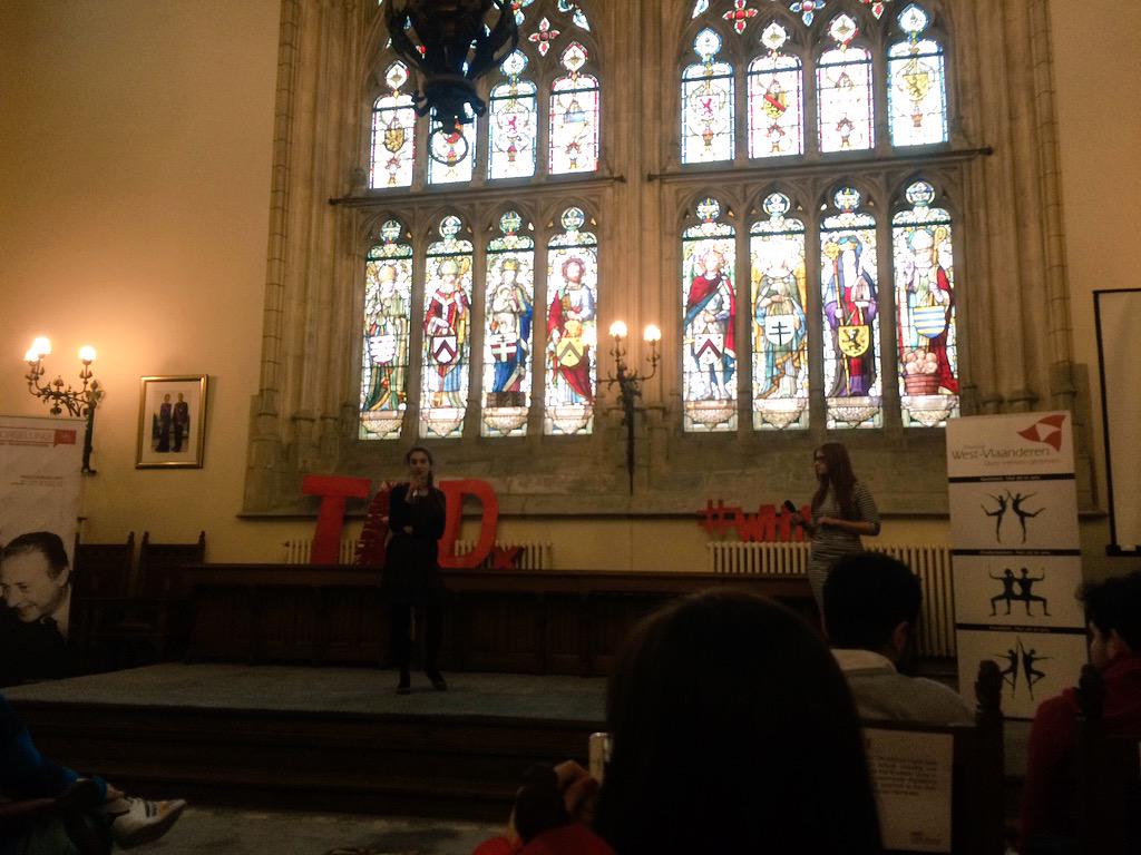TEDxCoE's tweet photo. We start again with two great women... #WHYNOT women, it is on! #TEDxWhyNot http://t.co/6WfsbNlM8m