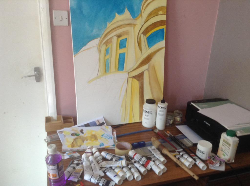 simonleawright's tweet photo. #brusnswick #square #hove well a long way to go yet but made a start on part 3 of my Brighton series . Confident... http://t.co/ZlpVXTmi0P