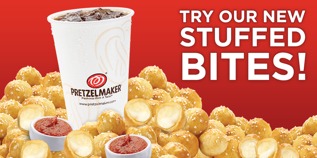 Pretzelmaker's tweet photo. If you like #Mozzarella and #Pretzels you’ll love our new #StuffedBites! http://t.co/IGHOBbK8Cy