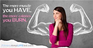 Add strength training to your routine to turn up the burn and burn more calories #healthtip #fitness