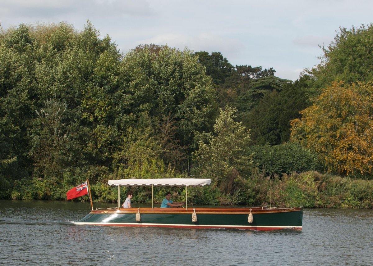 DocJMW's tweet photo. @Cutdreamer at last! The 1922 baby back on the water. Summer beckons thro my rain soaked windows. http://t.co/uYKVqmXw4U