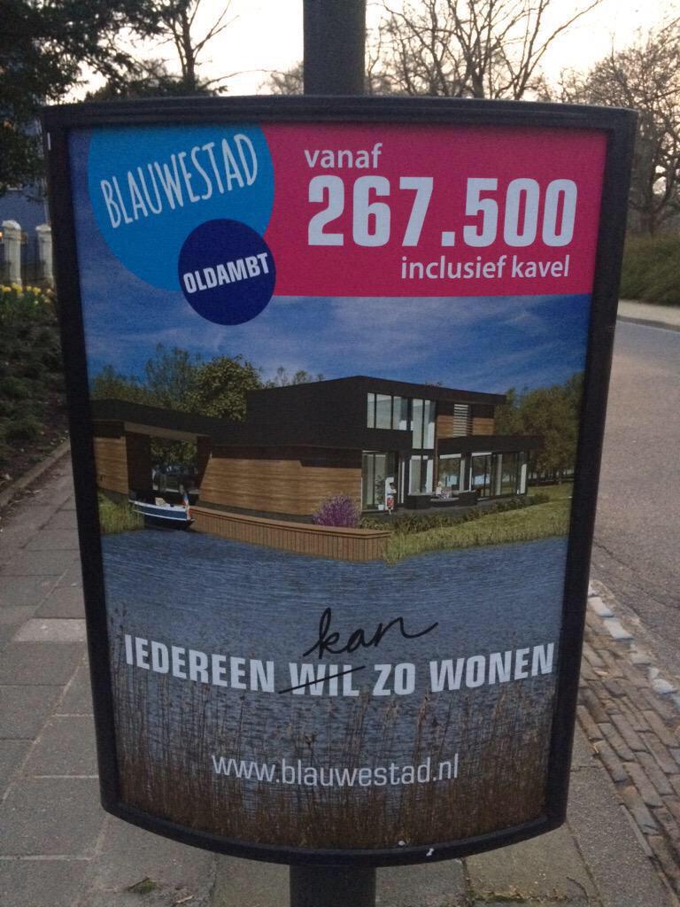 #blauwestad is goedkoop en ruimtelijk wonen, nu met gratis golfslag! #aardbevingen