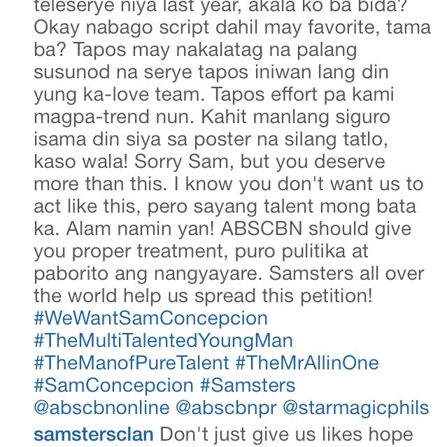 samstersclqindo's tweet photo. "@samc_support: @sam_concepcion ur network must read this plus our thoughts, you deserve our support! @abscbndotcom http://t.co/HhRmRcXShh"