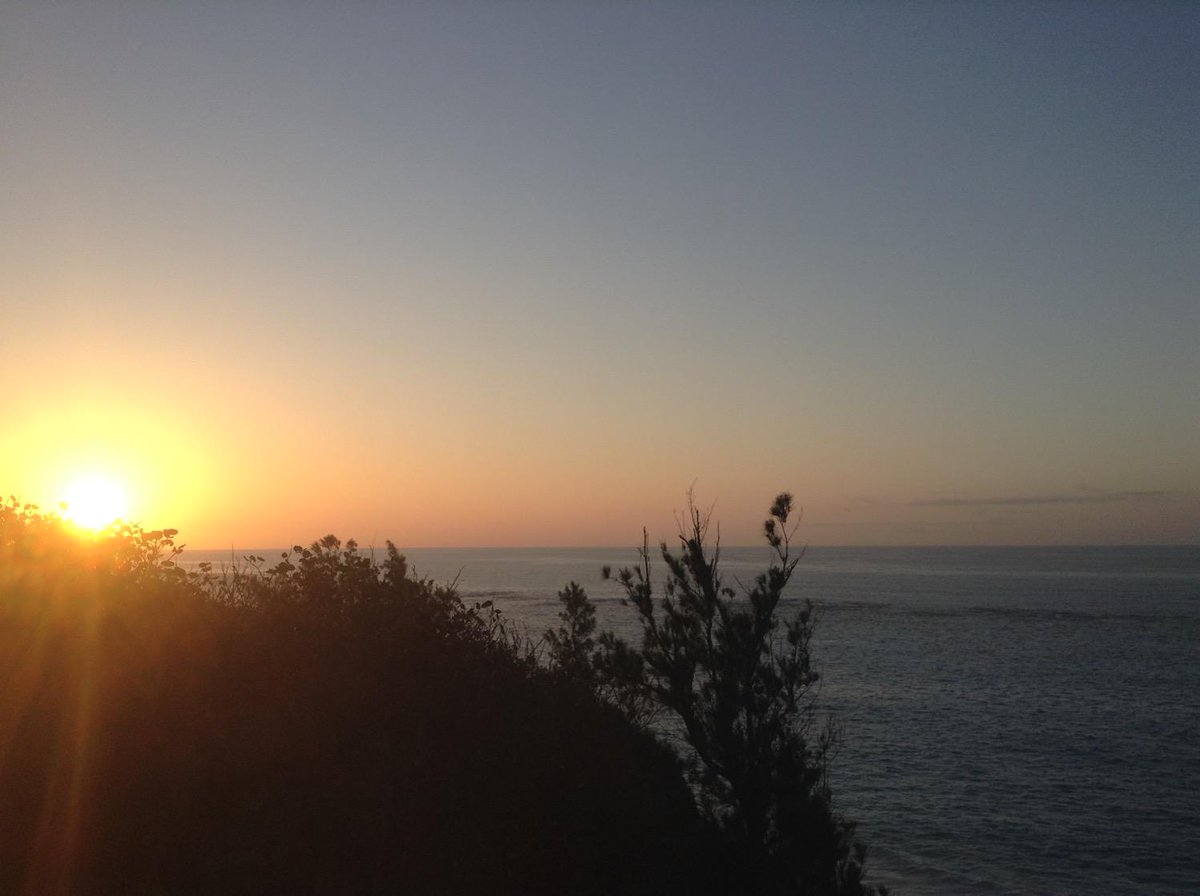 Sunrise over sea, first day in Bermuda