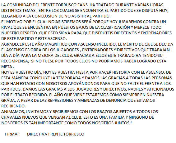 FrenteTorrusco's tweet photo. @CDBENARROYO GRACIAS POR TODO ! http://t.co/8yWN92Zcsu