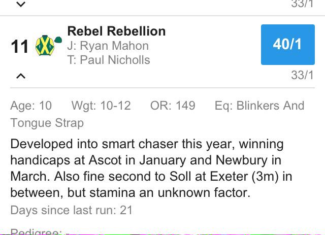 RuthieRebel's tweet photo. Got to be this one for #GrandNational 💰🏇 http://t.co/ncowu5iV7z