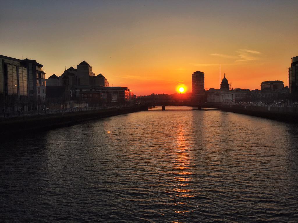 Liffey Sunset, snapped this on the way to my train #sunset on the Liffey, Dublin edit with #snapseed #ShotOniPhone6
