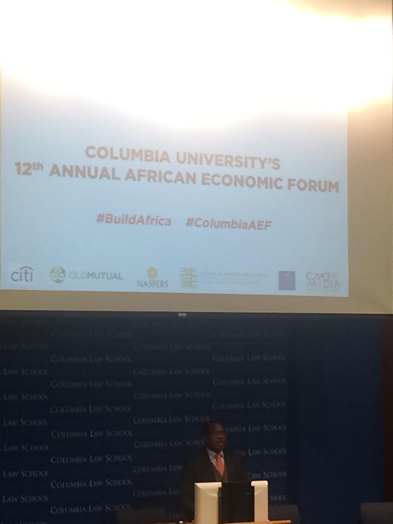 The midday keynote is in full gear @ColumbiaAEF. "Democracy is not enough" thoughts?? #BuildAfrica #ColumbiaAEF