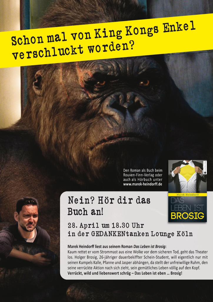 HEIN_i's tweet photo. Oberaffentittengeil...
Sehen wir uns in Köln? http://t.co/g4YtwNxzLi