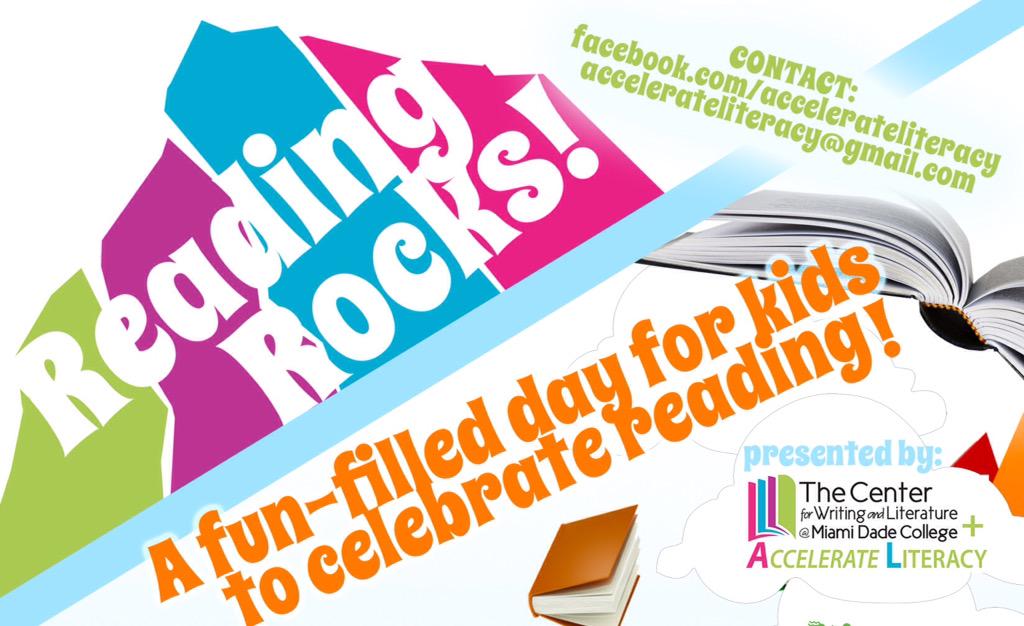 AccelerateLit's tweet photo. April 18 join Team 3 at #ReadigRocksMiami, a fun-filled day for kids and reading! #leadershipmiami http://t.co/gkriam3wK8