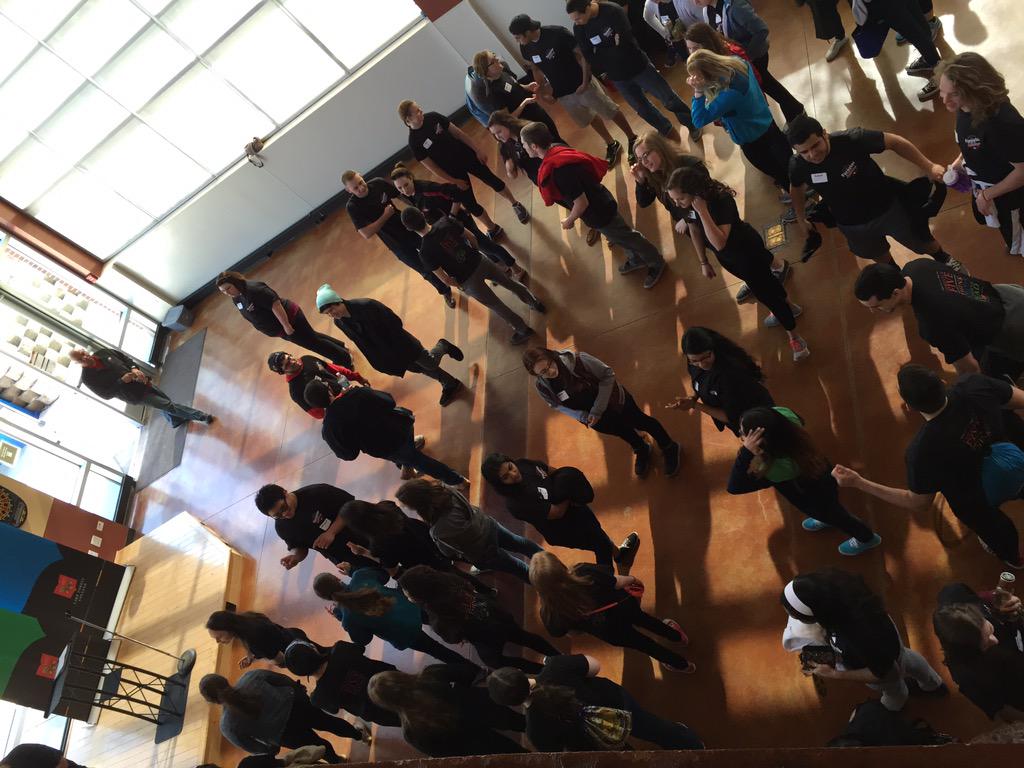 LFCollege's tweet photo. Students get warmed up for the #ForesterDayofService! #engageincommunity #leadtheway #ForesterFive @GatesCenter http://t.co/nN9DXNYAnH
