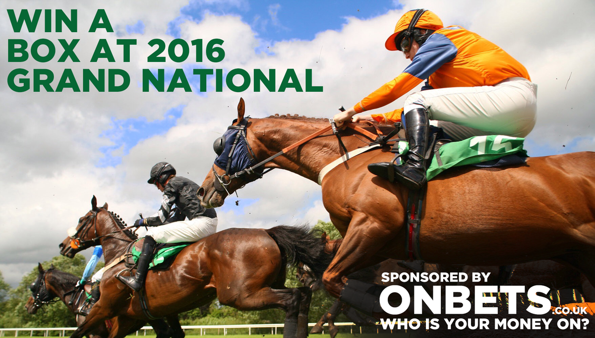 GrandNational15's tweet photo. Win a box at the #GrandNational for 2016 all you need to do is RT and Follow us. 

Sponsored by @OnBetsUk 

#Aintree http://t.co/mafD6IvLVv