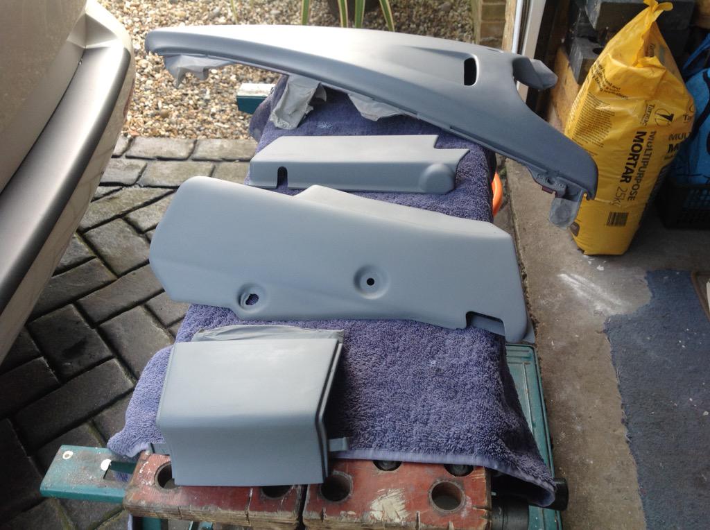 More painting and sanding, ready to go red now!