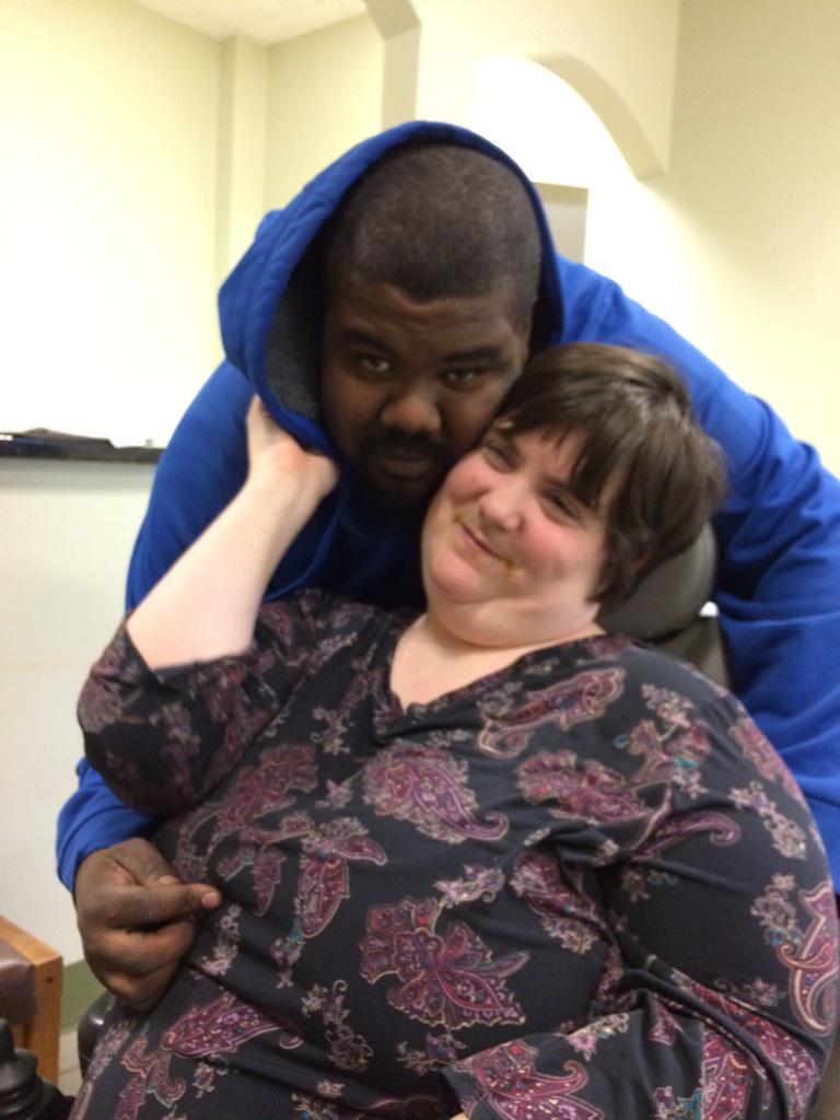 rcilyo's tweet photo. Anne & fiancΓ©; at 27, she'd been in & out of nursing homes since age 18. NOW SHE's FREE #gimpnation #freeourpeople http://t.co/JfEHfQpGKh