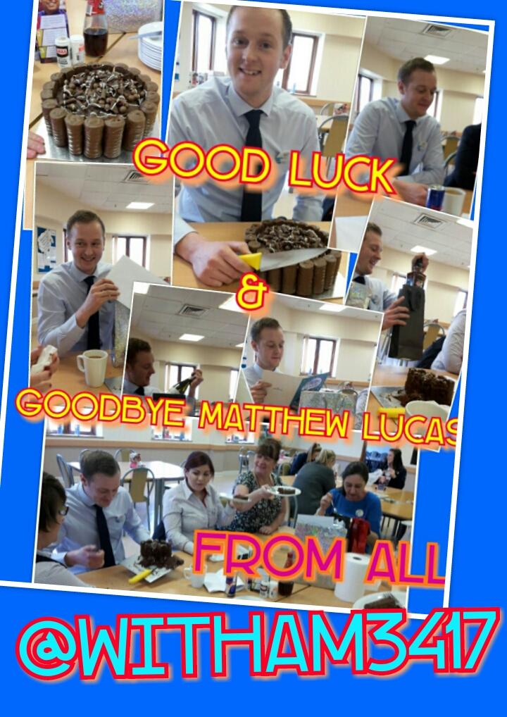 Goodbye &amp; good luck <a href="/MiLucas26/">Matt Lucas</a> from everyone <a href="/Witham3417/">Tesco Witham</a>