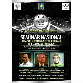 ChemistryWeek's tweet photo. Ayo ikut seminar nasional "one step to make a better indonesian with science and technology" tanggal 18 mei 2015 http://t.co/v4H1fZCv11