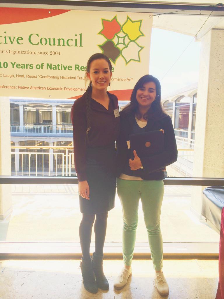 Native_ND's tweet image. Daphne &amp;amp; Lauren are the first students to represent ND at INC, all thanks to @msps_nd and @Native_ND's support!