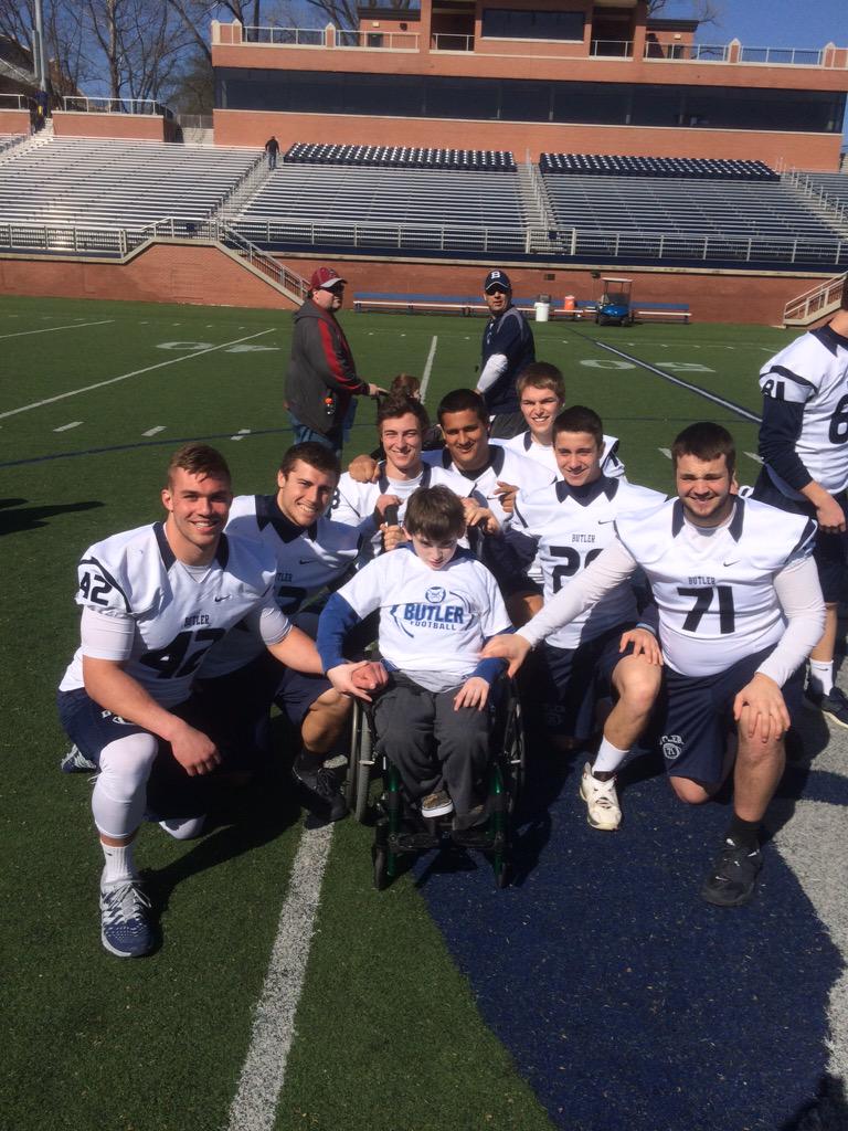 BarkButler's tweet image. Some of our Butler Athletes working with special needs kids this morning in the Butler Bowl!