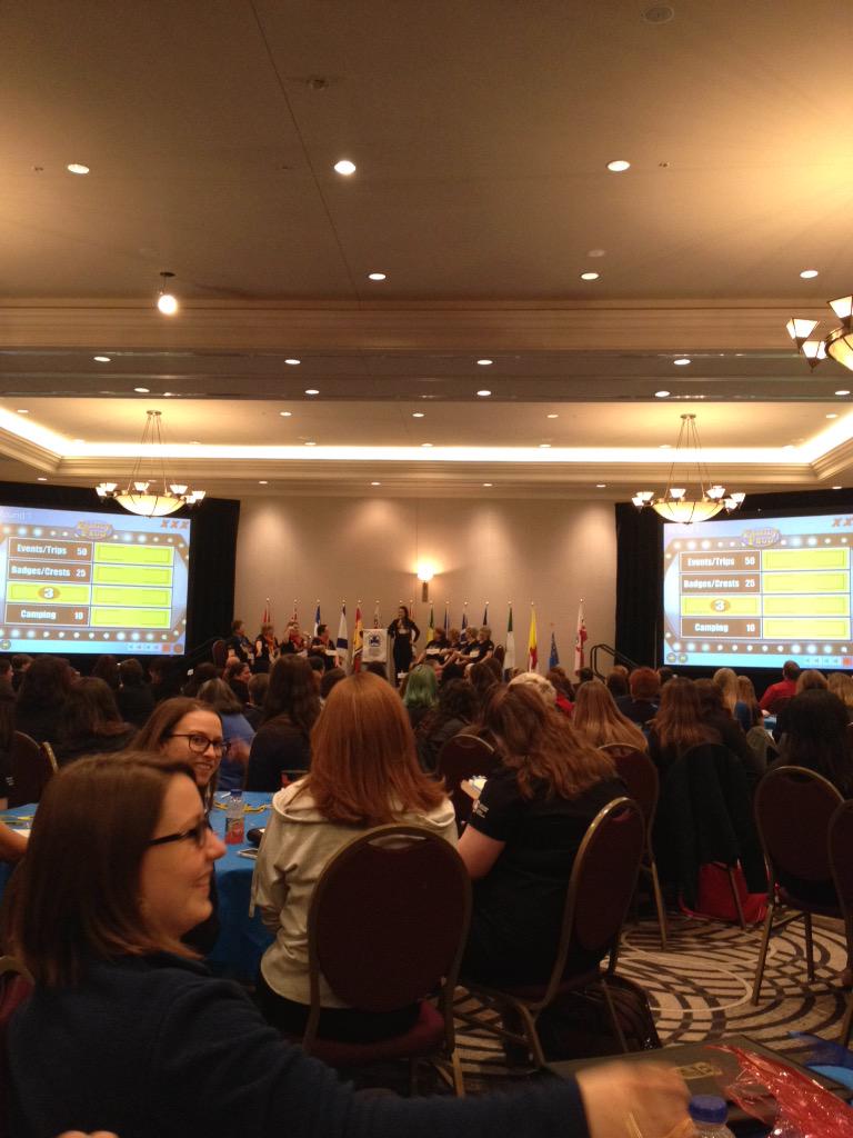 imfluffyowl's tweet photo. It's East vs West in Girl Guide Family Feud. Go East!!! #GGCconf15 http://t.co/yhq8nsDwZx