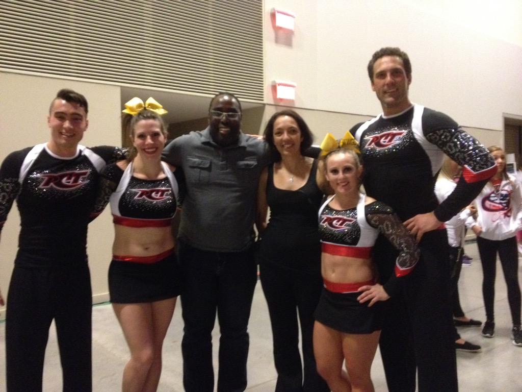 YorkCheer's tweet photo. York alumni looking awesome in black last night. Best of luck PCT #CheerEvolutionNationals http://t.co/zbsnU0tD34