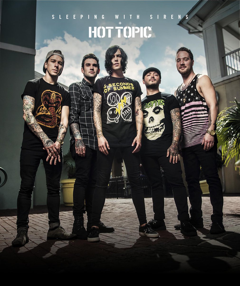 We gave Sleeping With Sirens the shirts 