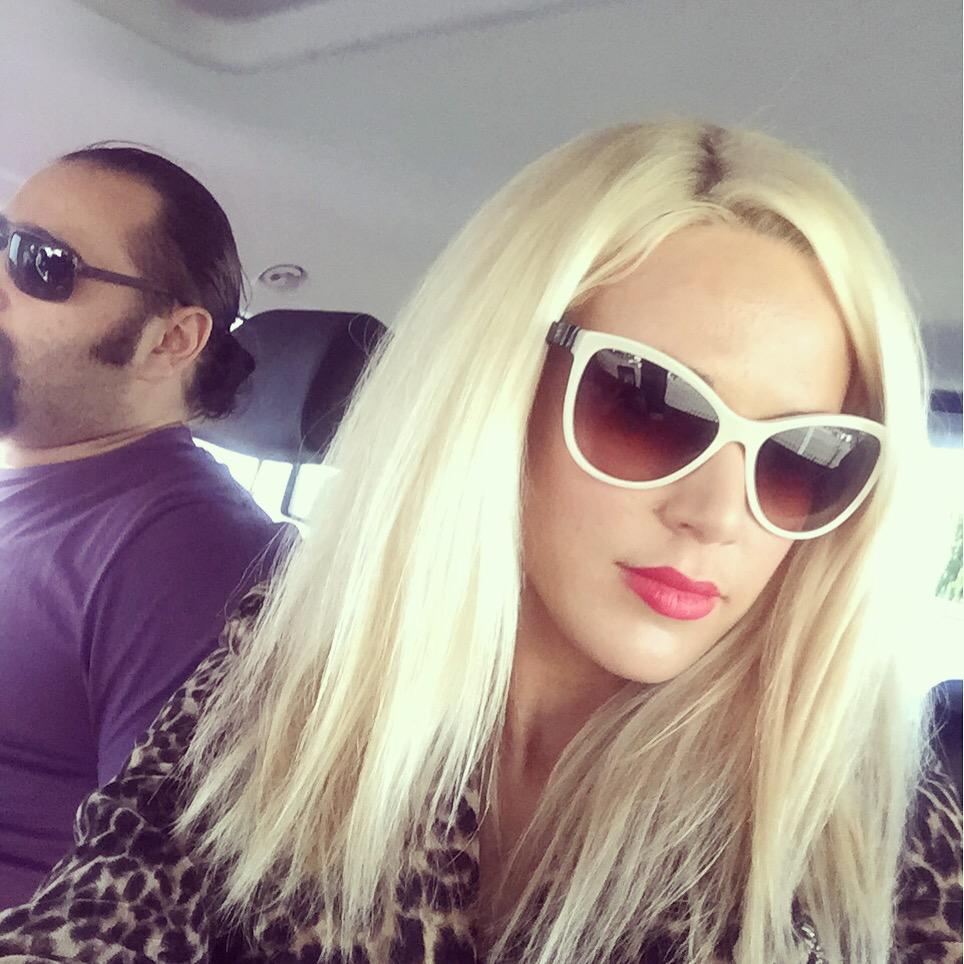 TheCJPerry's tweet photo. Good signings now On our way to #WWEBirmingham @RusevBUL @WWE #RusevCrush #RavishingRussian http://t.co/JfSMBKC3NT
