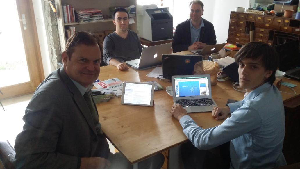 theobondolfi's tweet photo. Rehearsing talks for http://t.co/ByoLbjg86Z with Claude Béglé at smala community house in Grandvaux http://t.co/tsH3MU12Mm