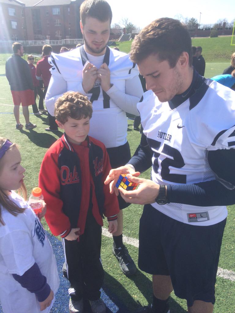 BarkButler's tweet image. Our Vice President @seanhoran52 helped a camper solve his Rubik's cube!
