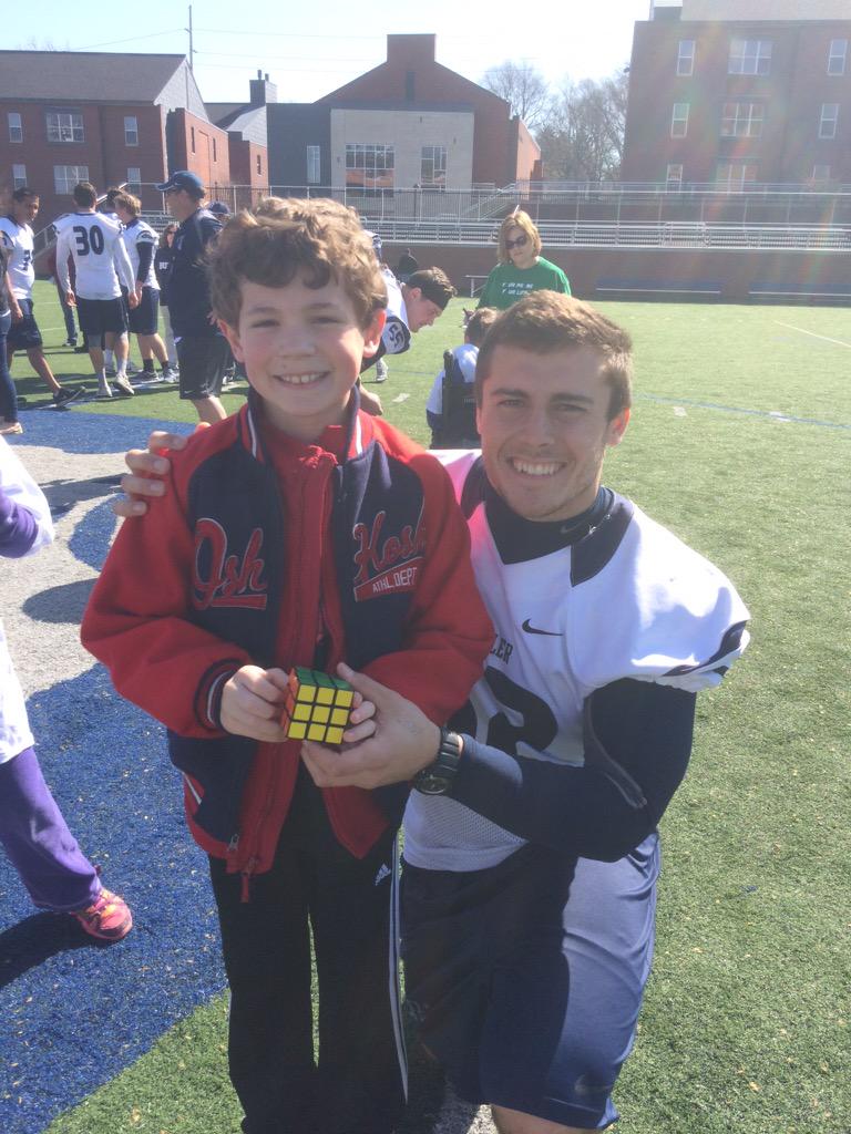BarkButler's tweet image. Our Vice President @seanhoran52 helped a camper solve his Rubik's cube!