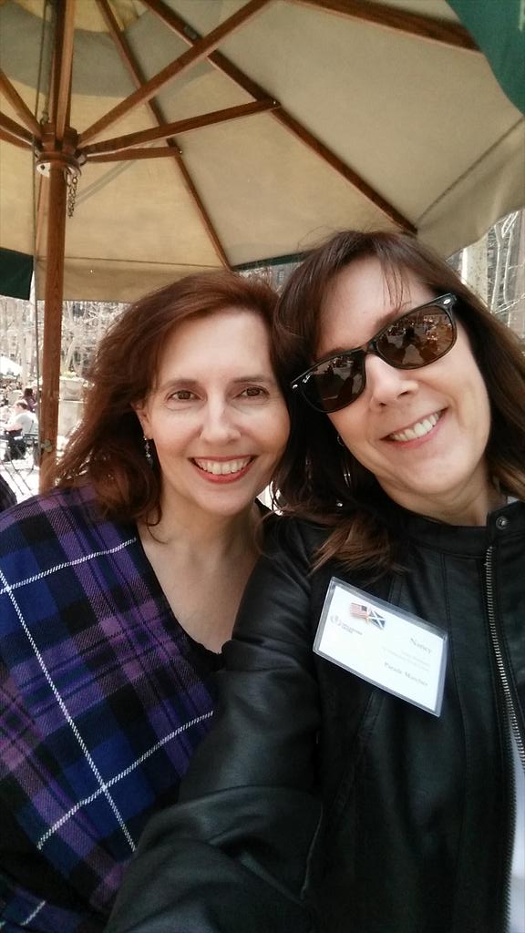 @TeamWearTotes @nanci712 in Bryant Park #TartanDayParade #tartanweeknyc @ASFevents