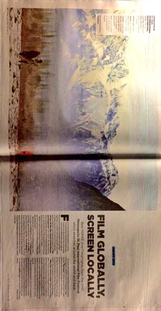 shrifilm's tweet photo. .@DukhtarTheFilm is the #centerspread of #VitaMN in #Minneapolis #MSPIFF2015 http://t.co/5JR9UffDlO