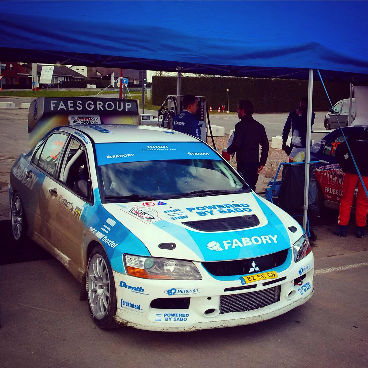 GEMfuel's tweet photo. Power to the @FaboryRallyteam! The EVO-9 on GEM Fuel filled up for the next boucle @TACrally. @OfficialBRC #gutts http://t.co/cnLS0DsV9E