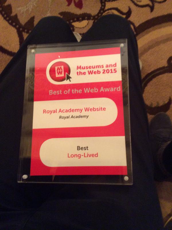 We won a Best of the Web award for our website! We're very proud, thank you all #MW2015