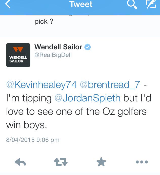 RealBigDell's tweet photo. Oh yeah nearly forgot about that mate #luckytip - #lovegolf RT“@Kevinhealey74: @RealBigDell Nice tipping Btw !! Haha http://t.co/8Q6iizjcX6”