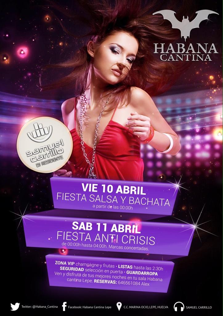 Recuerda q esta noche tu cita es con  <a href="/HABANA_CANTINA/">HABANA CANTINA LEPE</a>!!