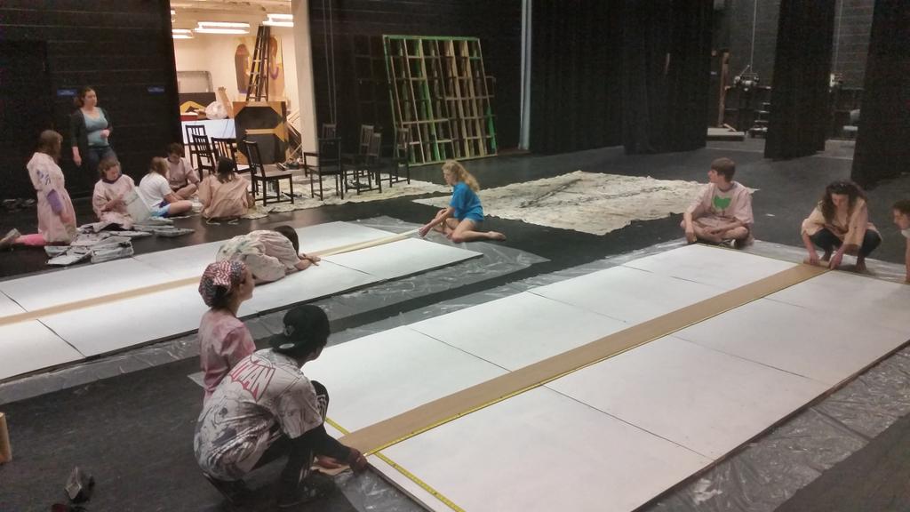 MadiganTCW's tweet photo. @TCWTitans Drama kids in @ACPSk12  working on the set for our spring musical. By gosh, it's coming together! http://t.co/Ko5E9e6B2p