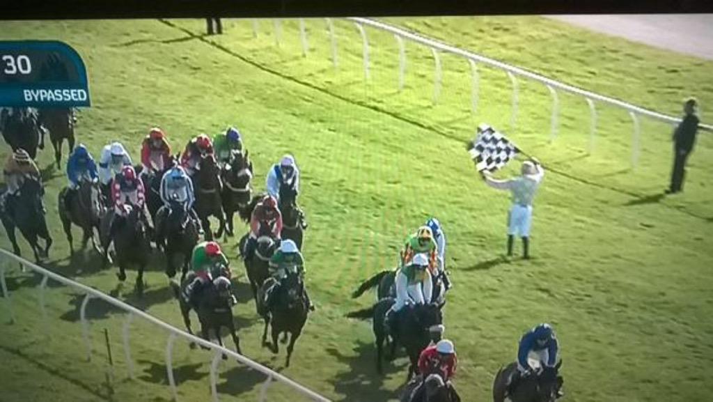 What an amazing shot of Ruby lending a hand while officials tended to Balthazar King in today's Grand National.