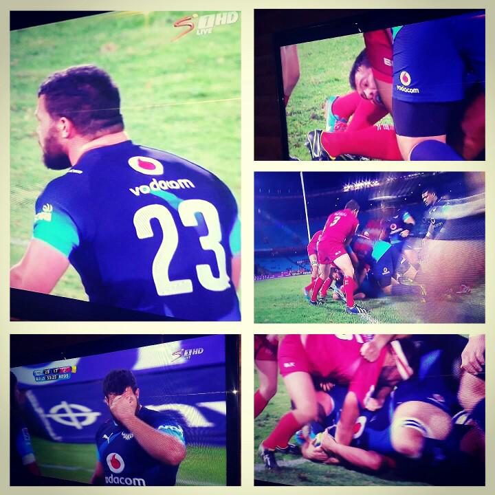hb6sport's tweet photo. Try time!!!!! welll done!!!! @marcelvdm1 Best Prop in the world Springbok #Springbokprop #bluebulls #rugby http://t.co/I2GkUrOTBR