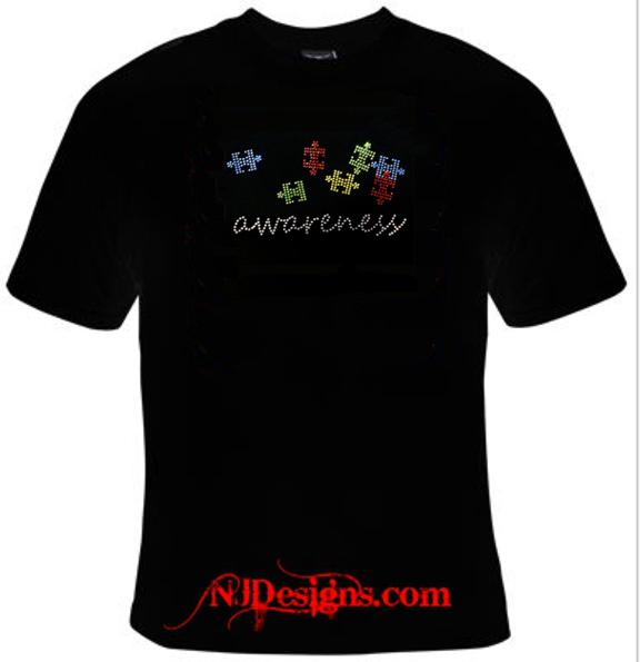 njdesignsllc's tweet photo. #Autism Awareness Rhinestone T-Shirt - NJDesigns will donate $2.00 to #autismspeaks each sale
 http://t.co/YwxCmuf969 http://t.co/KdFTvKXIXL