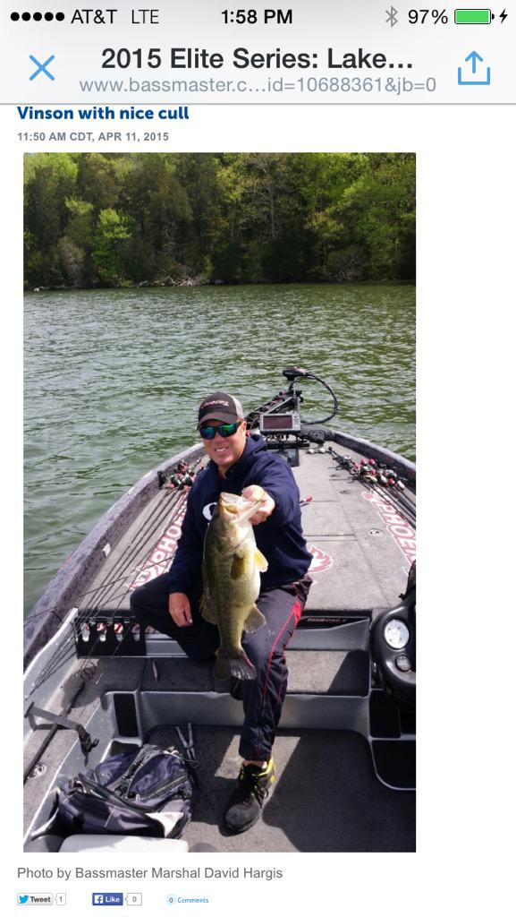 sportzoutdoors's tweet photo. @gregvinsonfish with a great fish to cull a small one. Via @BASS_nation http://t.co/dFQ7z7b0Iw