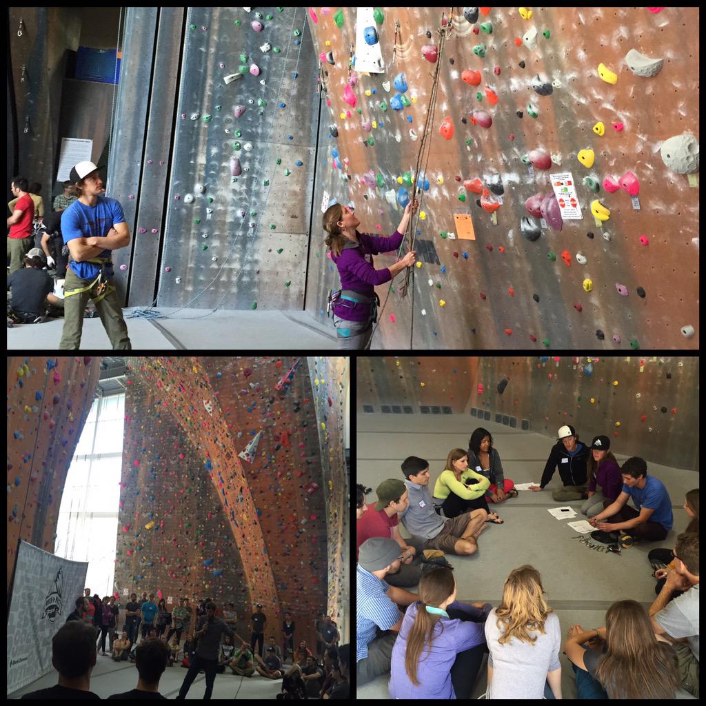 Paigeclaassen's tweet photo. #ROCKproject SLC sport clinic with @WhitneyBoland @TylerWillcutt and Dan Mirsky. @accessfund #committothepact http://t.co/cvTOFapCjw