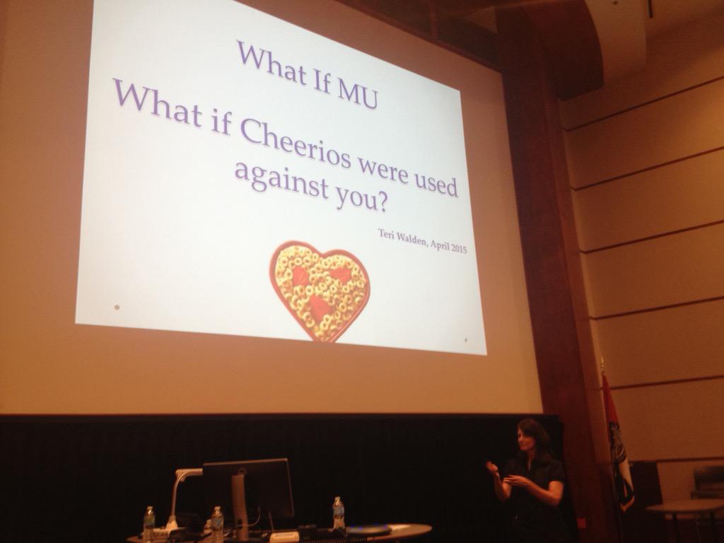 MattMurrie's tweet photo. #WhatIf @cheerios were used against you? Asks @TeriWalden of @EnCircleTech at @WhatIfMU #WhatIfMU @Whatif_360 http://t.co/ws074iWOvW