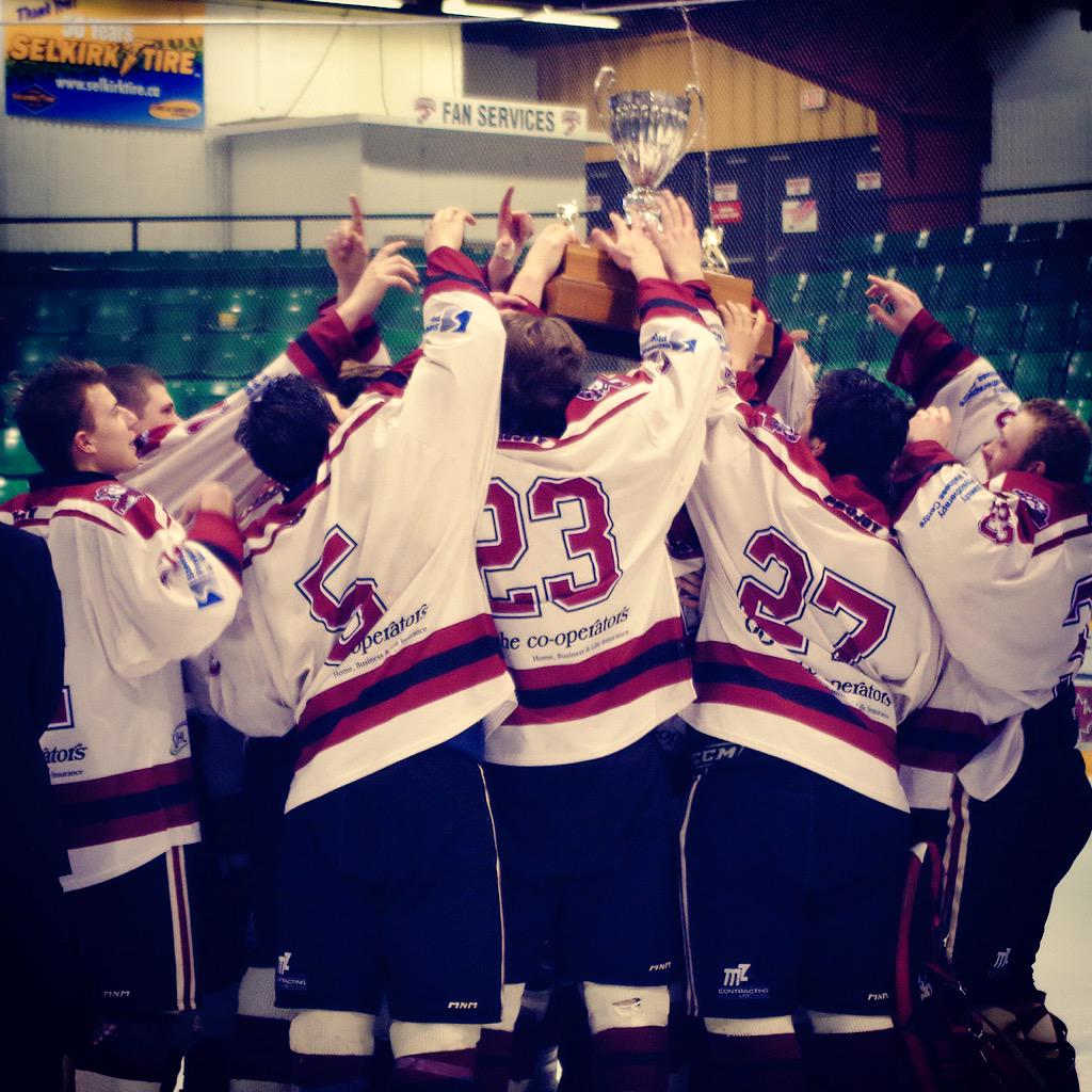 SelkirkFish's tweet photo. The Selkirk Fishermen are your 2014-2015 KJHL Provincial Champs ! Now head to compete at the @2015Keystonecup http://t.co/2H18D3BUdV