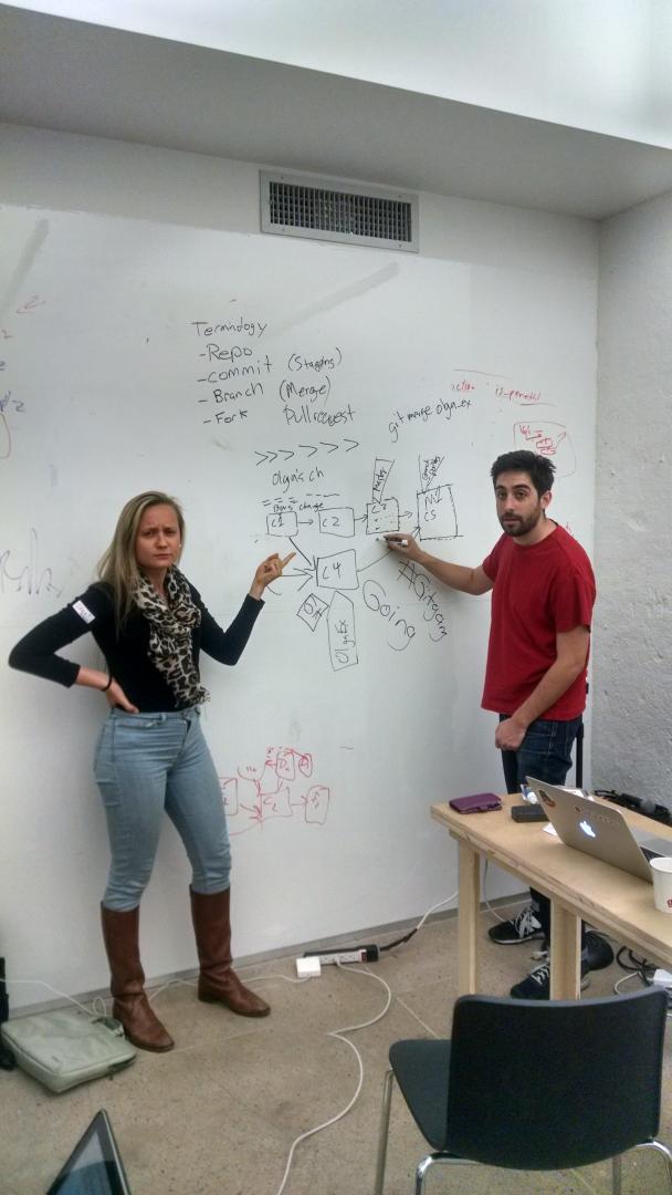 olgabot's tweet photo. #gitgoing at @CodeNeuro! Thanks @bensussman for being an awesome co-teacher and everyone for coming! http://t.co/l0BUhoeWja