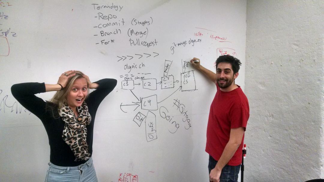 olgabot's tweet photo. #gitgoing at @CodeNeuro! Thanks @bensussman for being an awesome co-teacher and everyone for coming! http://t.co/l0BUhoeWja