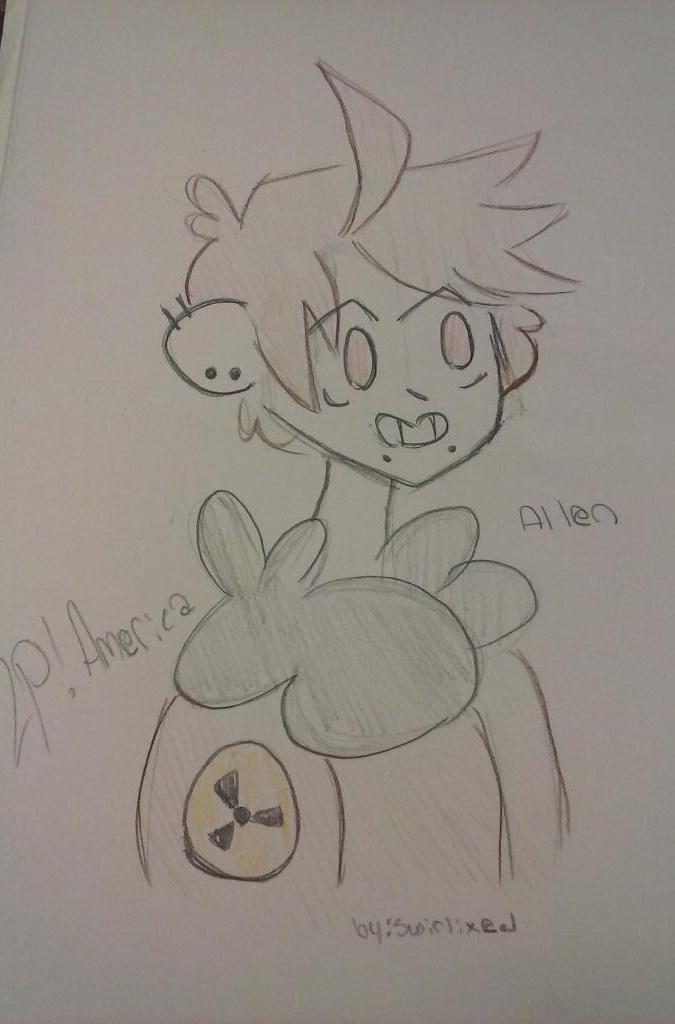 BloodyAmerica's tweet image. ((Was going through my camera roll and found the Allen doodle I made for a friend