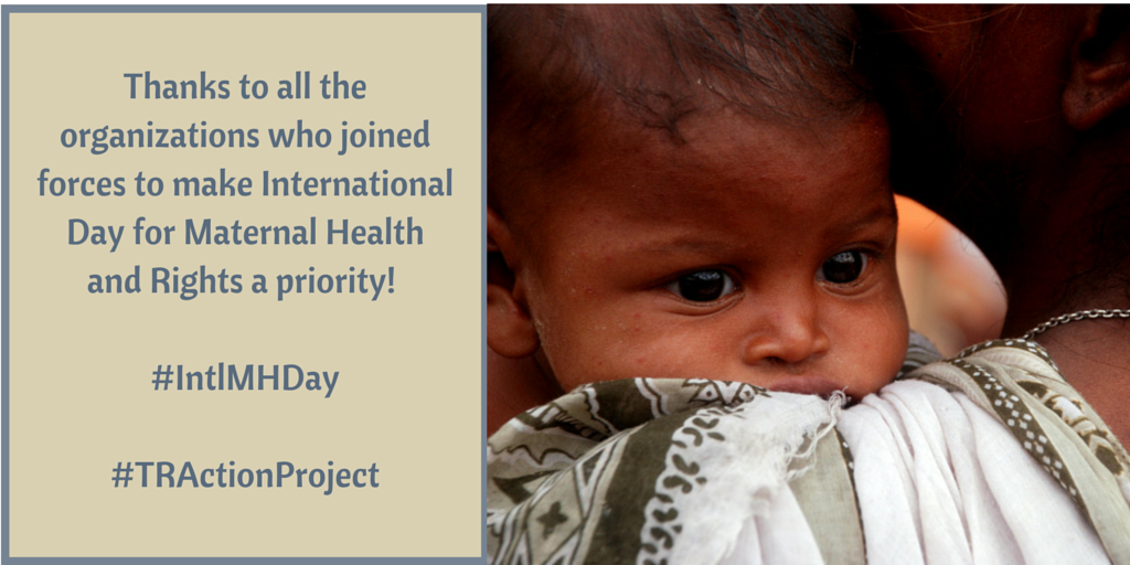urcintl's tweet photo. Thank you for making maternal health & rights a priority. Today and every day. #IntlMHDay #TRActionProject http://t.co/g1AfDU2zJv