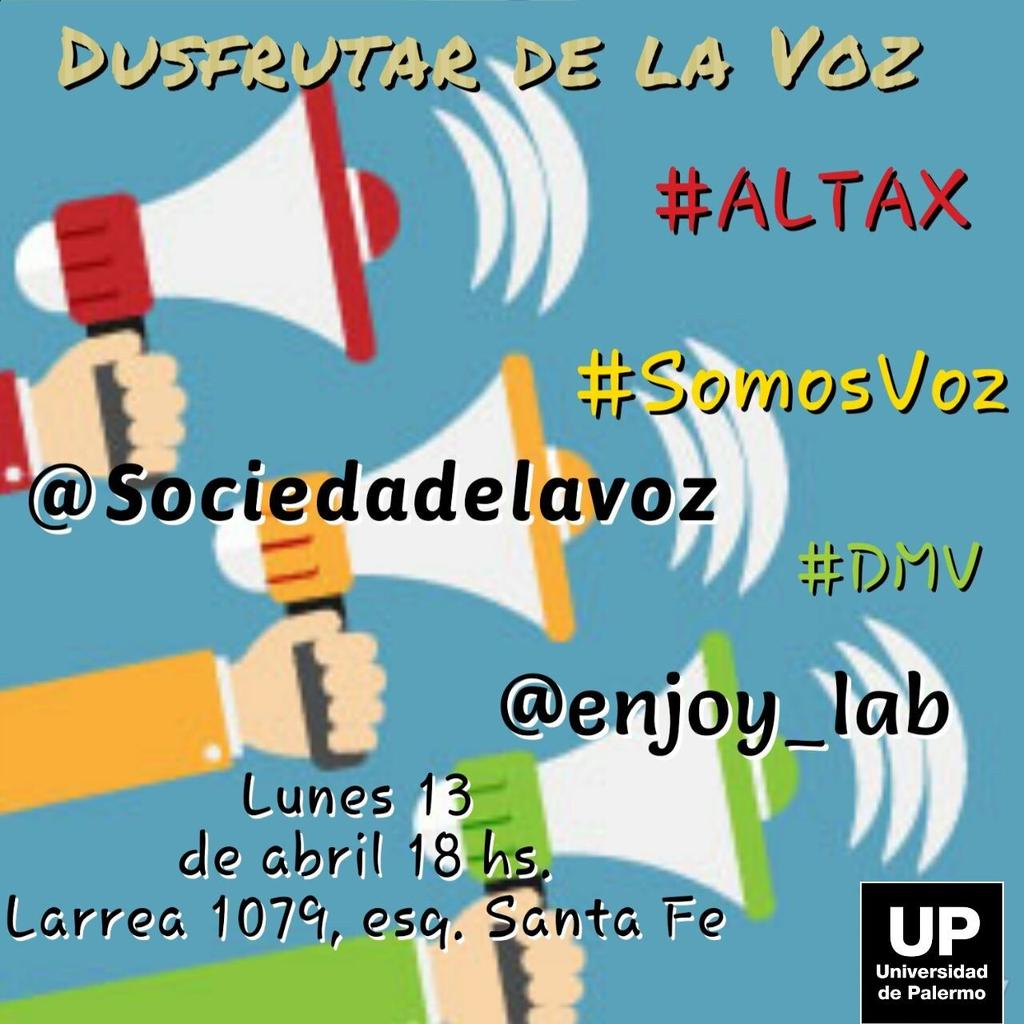 enjoy_lab's tweet photo. Taller dela VoZ #somosvoz ElDisfrute alalcance detuboca #MDV @sociedadelavoz Inscribite Gratis http://t.co/HFf7PON0ob http://t.co/aL8LpRxMrN