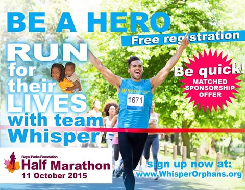 WhisperHospital's tweet photo. #Free registration and matched #sponsorship #offer to run the @RPFHalfMarathon with Whisper.  Join #teamwhisper http://t.co/fWU1fv4SiO