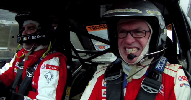 JOEdotie's tweet photo. Video: Watch as Joe Brolly gets the bejaysus scared out of him in a rally car http://t.co/1TgXge0zdA http://t.co/dfvqOkFdt7